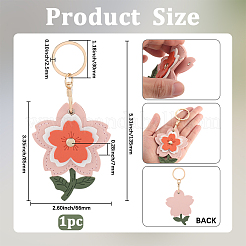 1Pc PU Imitation Leather Keychain&nbsp;KEYC-SP0001-44B
