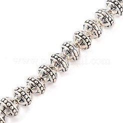 Tibetan Style Round Alloy Bead Strands&nbsp;TIBEB-O007-19-NR