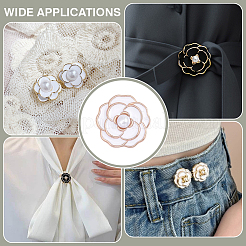 8Pcs Flower Alloy Resin Cufflinks&nbsp;FIND-PH0038-19A