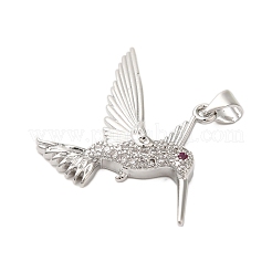 Brass Micro Pave Cubic Zirconia Pendants&nbsp;KK-A228-04P