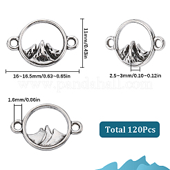 120Pcs Tibetan Style Alloy Connector Charms&nbsp;TIBEP-SC0002-69