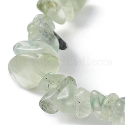 Valentine's Day Theme Alloy and Acrylic Natural Rainbow Moonstone/ Lemon Jade/Prehnite/ Rose Quartz/Sunstone Chip Gemstone Stretch Bracelet with Heart Charm&nbsp;BJEW-JB09579