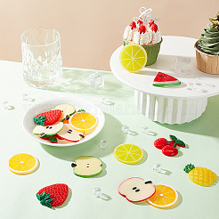 24Pcs 8 Styles Fruit Theme Plastic Cabochons&nbsp;KY-GA0001-25