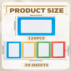 30 Sheets Brass Name Tag Waterproof Blank Stickers&nbsp;DIY-LP0004-06