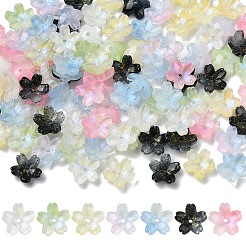 30Pcs Electroplate Transparent Glass Beads&nbsp;GLAA-YW0005-02A