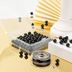 100Pcs 8mm Natural Black Tourmaline  Round Beads&nbsp;DIY-LS0002-41