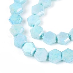 Anti-Tarnish Electroplate Glass Beads Strands&nbsp;GLAA-T028-6mm-02B