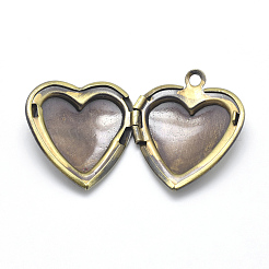 Brass Locket Pendants&nbsp;KK-F717-43AB-NR