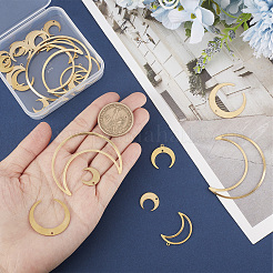 32Pcs 8 Style Brass Pendant&nbsp;KK-SC0003-18
