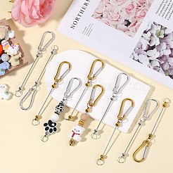 10Pcs 2 Colors Aluminum with Rock Climbing Carabiners&nbsp;AJEW-SZ0002-57