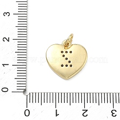 Brass Micro Pave Clear Cubic Zirconia Pendants&nbsp;KK-D229-01G-26