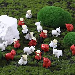20Pcs 4 Styles Resin Yak Figurines&nbsp;CRES-SZ0001-44