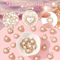 25Pcs 5 Styles Alloy Rhinestone Charms&nbsp;FIND-FS0003-53