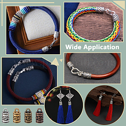 200Pcs 4 Styles Tibetan Style Alloy Cord Ends&nbsp;FIND-PH0061-93