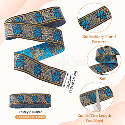 Ethnic Style Embroidery Polyester Ribbons&nbsp;SK-TAC0001-03