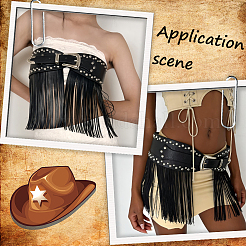 1Pc Adjustable PU Leather Waist Tassel Belts&nbsp;AJEW-CL0005-13