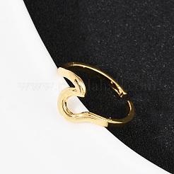 Brass Adjustable Cuff Rings for Women&nbsp;RJEW-B132-03G