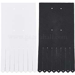 2Pairs 2 Colors PU Leather Shoes Tongue&nbsp;AJEW-CL0003-41B
