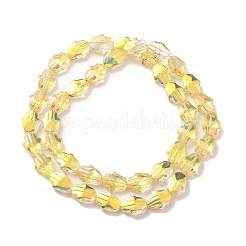 Transparent Electroplate Glass Beads Strands&nbsp;EGLA-F159-HP02