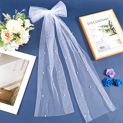 Long Bowknot Polyester Alligaor Hair Clips&nbsp;OHAR-WH20005-07B