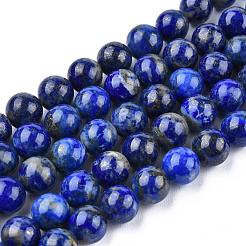 Natural Lapis Lazuli Beads Strands&nbsp;G-E465-8mm-01