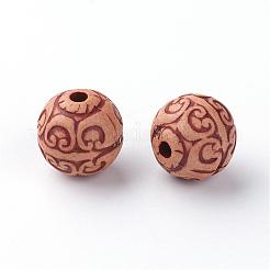 Imitation Wood Acrylic Beads&nbsp;SACR-Q186-03