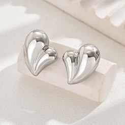 Brass Heart Stud Earrings&nbsp;HE1706
