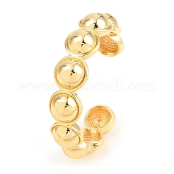 Half Round Brass Cuff Bangles for Women&nbsp;BJEW-T025-05G-02