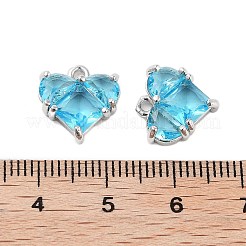 Brass Pave Cubic Zirconia Charms&nbsp;KK-Z059-09P