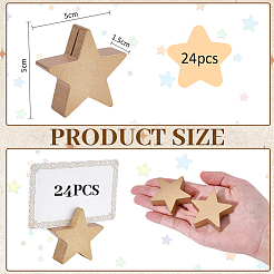 24Pcs Printed Wooden Name Card Holders&nbsp;AJEW-ME0004-23