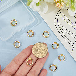 10Pcs Brass Spring Gate Rings&nbsp;KK-BBC0022-07A