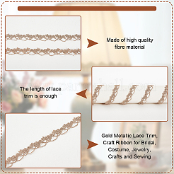 10 Yards Gold Metallic Lace Trim&nbsp;OCOR-OC0001-22