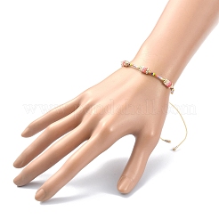 Glass Seed Column Link Bracelet&nbsp;BJEW-MZ00030-02