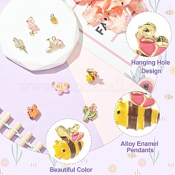 8Pcs 8 Styles Alloy Enamel Charms&nbsp;ENAM-CJ0007-39