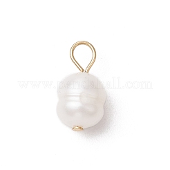 Natural Cultured Freshwater Pearl Rice Charms&nbsp;PALLOY-JF03921-02