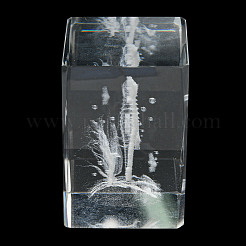 3D Laser Engraving Animal Glass Figurine&nbsp;DJEW-R013-01C