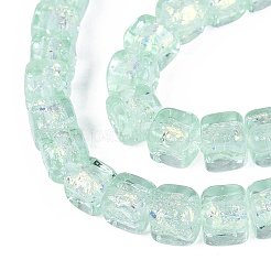 Handmade Foil Glass Beads Strands&nbsp;FOIL-Q002-04F
