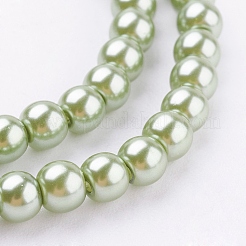 Eco-Friendly Dyed Glass Pearl Round Beads Strands&nbsp;HY-A002-4mm-RB115