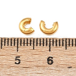 304 Stainless Steel Crimp Beads Covers&nbsp;STAS-L215-10G-A