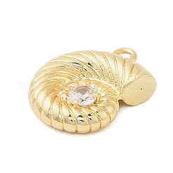 Brass Micro Pave Cubic Zirconia Pendants&nbsp;KK-I380-05G