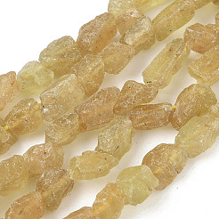 Raw Rough Natural Yellow Apatite Beads Strands&nbsp;G-M453-C10