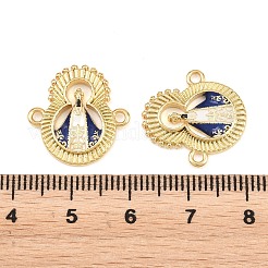 Brass Enamel Religion Virgin Connector Charms&nbsp;KK-L275-31G