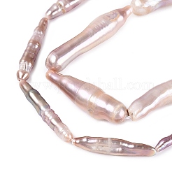 Natural Baroque Stick Pearl Keshi Pearl Beads Strands&nbsp;PEAR-N021-19-01C