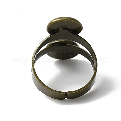 Brass Open Cuff Ring Components&nbsp;KK-WH0062-31A-AB
