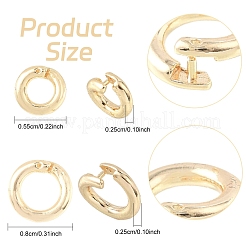 10Pcs Brass Locking Jump Rings&nbsp;KK-YW0003-96A-G