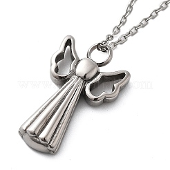 304 Stainless Steel Angel Urn Ashes Necklaces&nbsp;STAS-Z106-06P