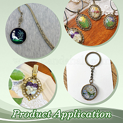 18Pcs 3 Colors Brass Pendant Cabochon Settings&nbsp;KK-PH0015-26