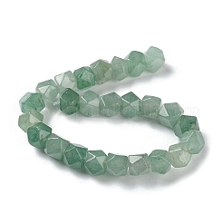 Natural Dyed & Heated Green Aventurine Star Cut Round Beads Strands&nbsp;G-M418-C09-01