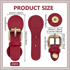 PU Leather Iron Magnetic Snaps&nbsp;FIND-WH0435-49AB-01
