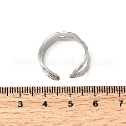 304 Stainless Steel Open Cuff Rings for Women&nbsp;RJEW-H261-07P
